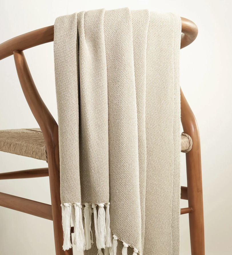 Logan Throw Blanket Sand