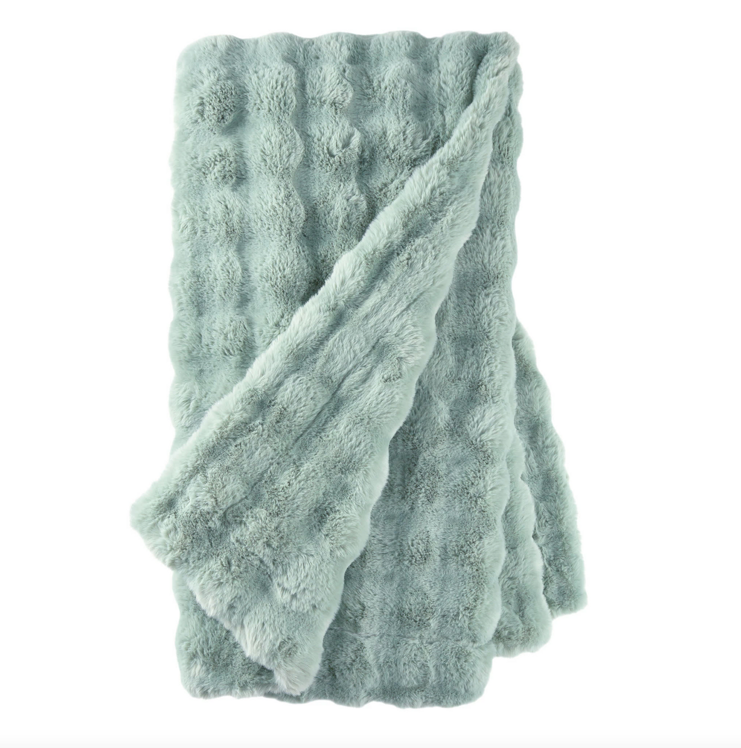 Faux-Fur Mineral Throw Blanket