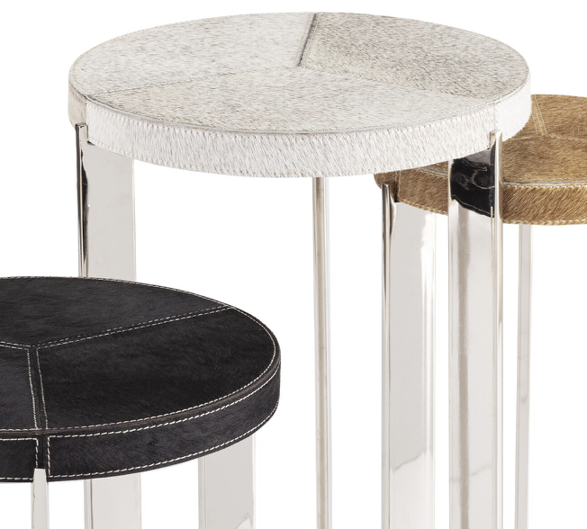 Grey Hair on Hide Side Table