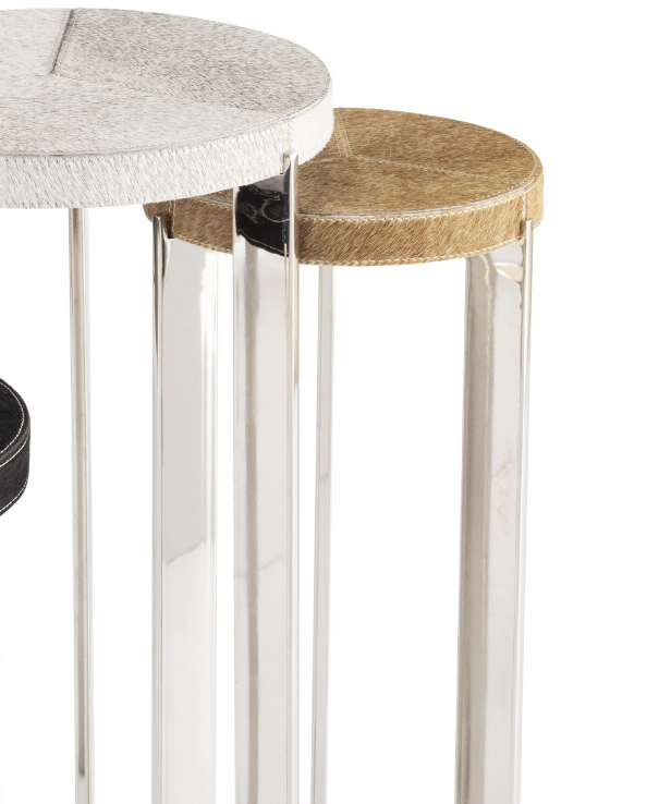 Mustard Hair on Hide Side Table