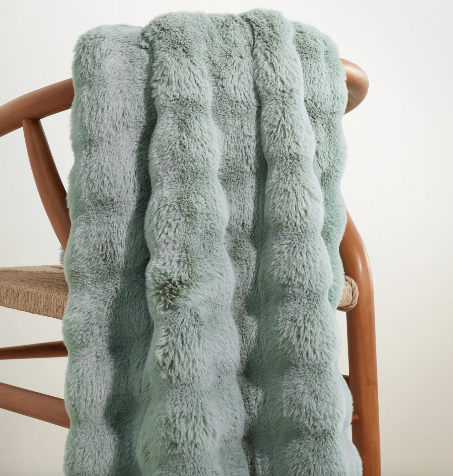 Faux-Fur Mineral Throw Blanket
