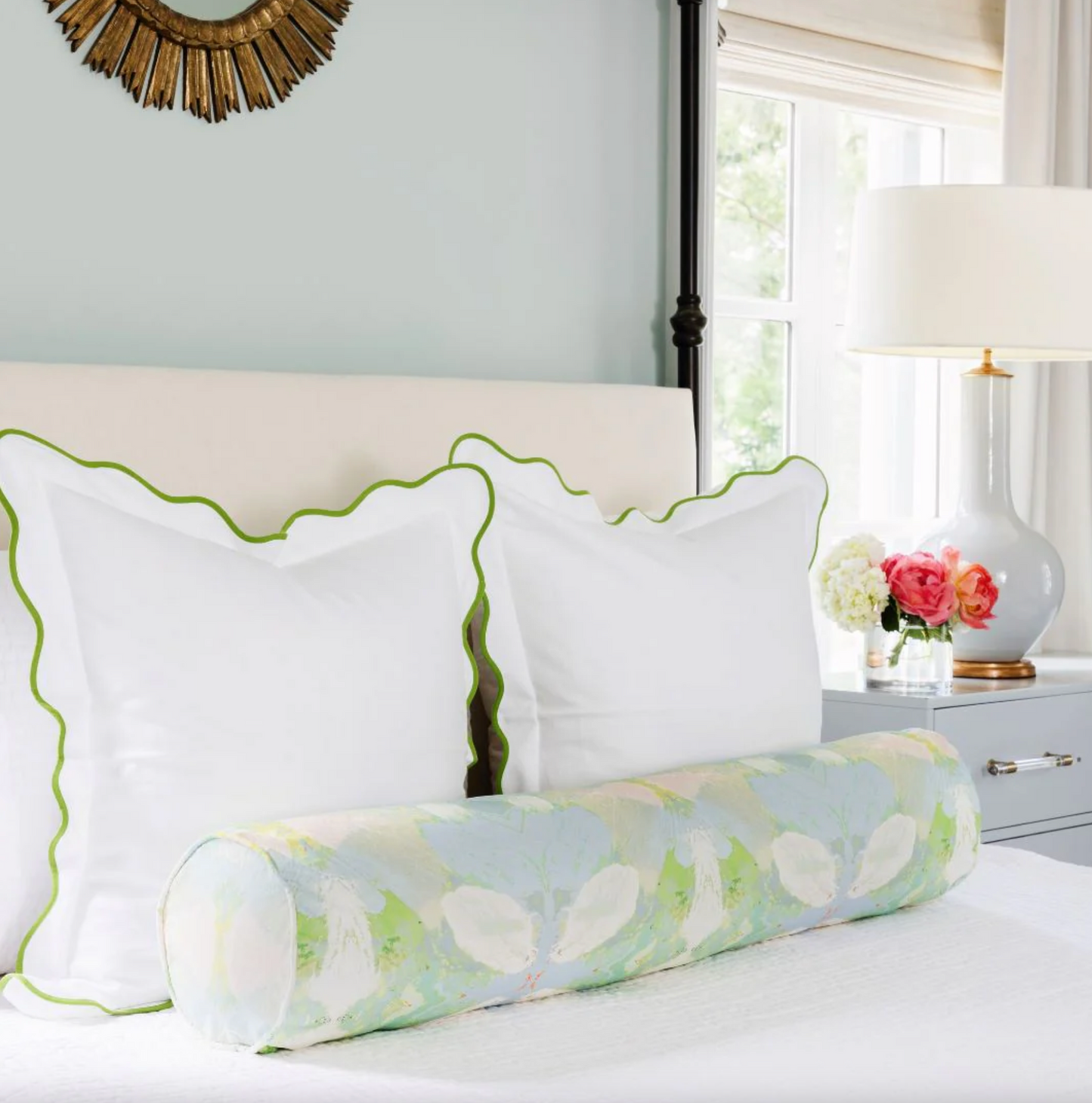 Elephant Falls Round Bolster Pillow