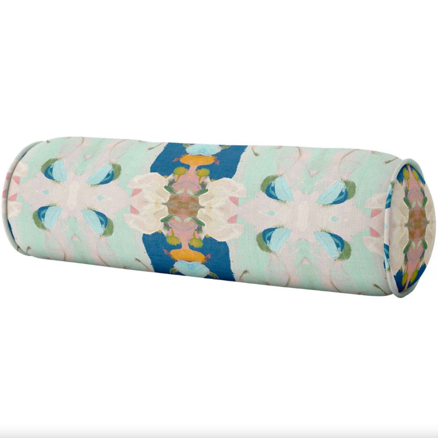 Monet's Garden Round Bolster Pillow