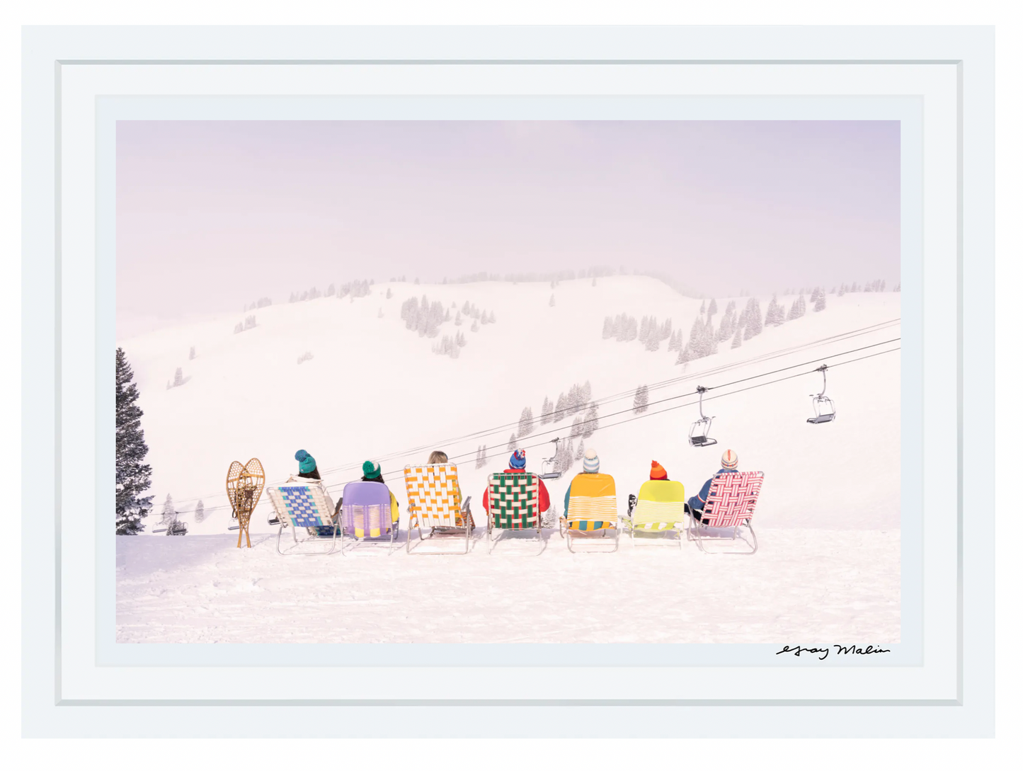 Back Bowls Sun Loungers, Vail Framed Print