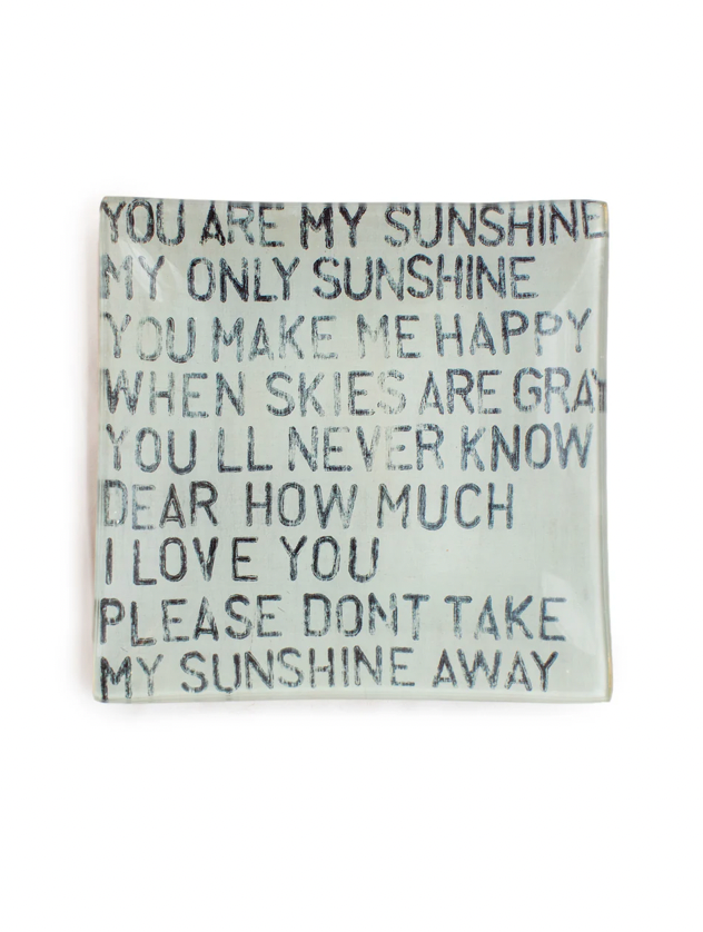 My Sunshine Decoupage Plate