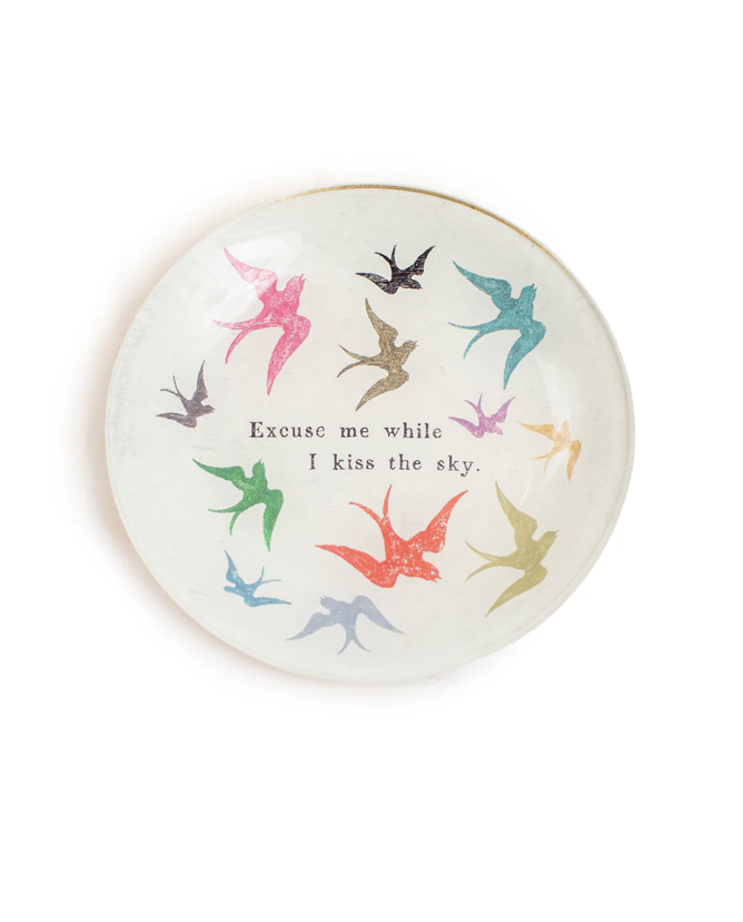 Excuse Me While I Kiss The Sky Decoupage Plate