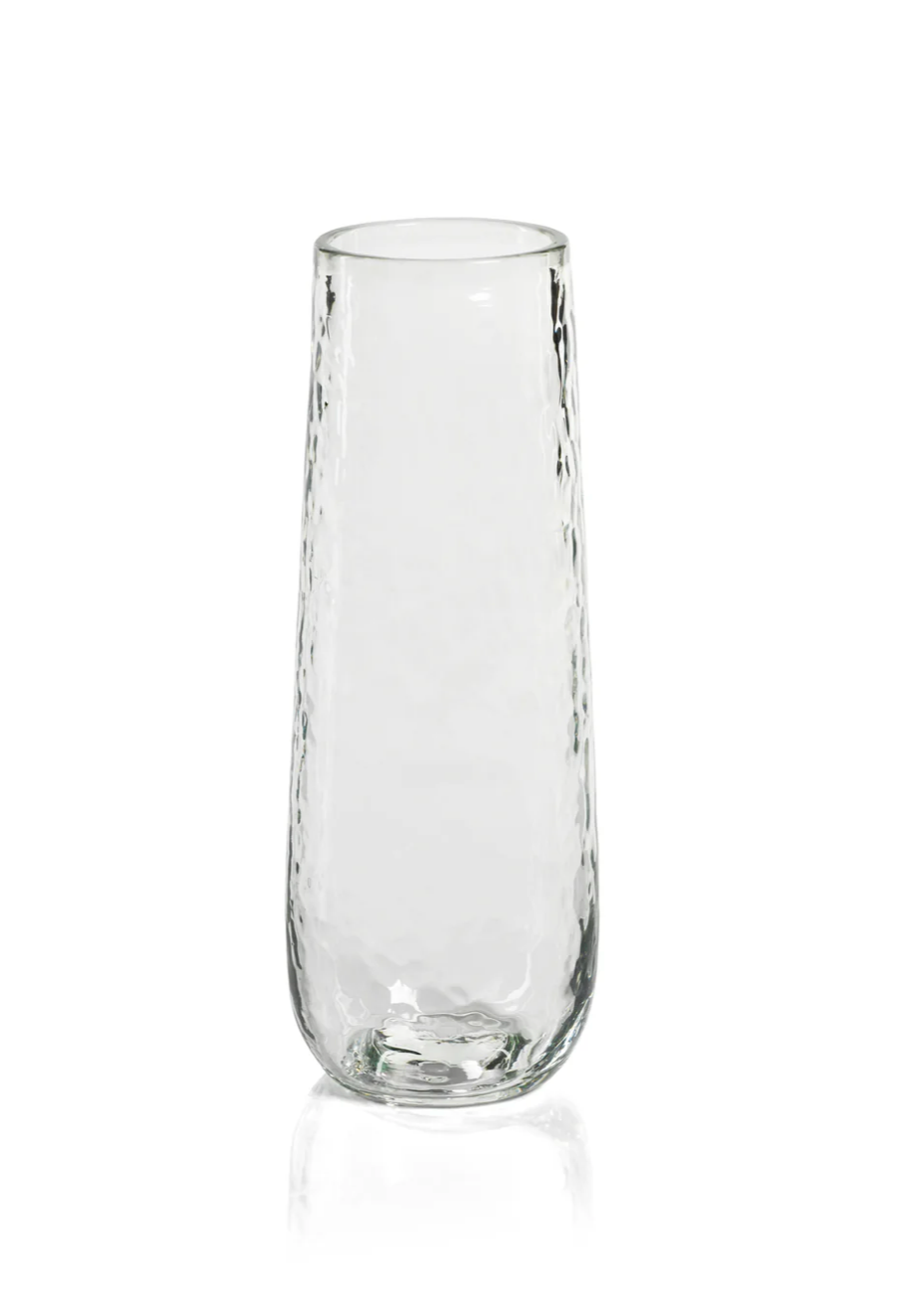 Artisan Hammered Stemless Champagne Flute