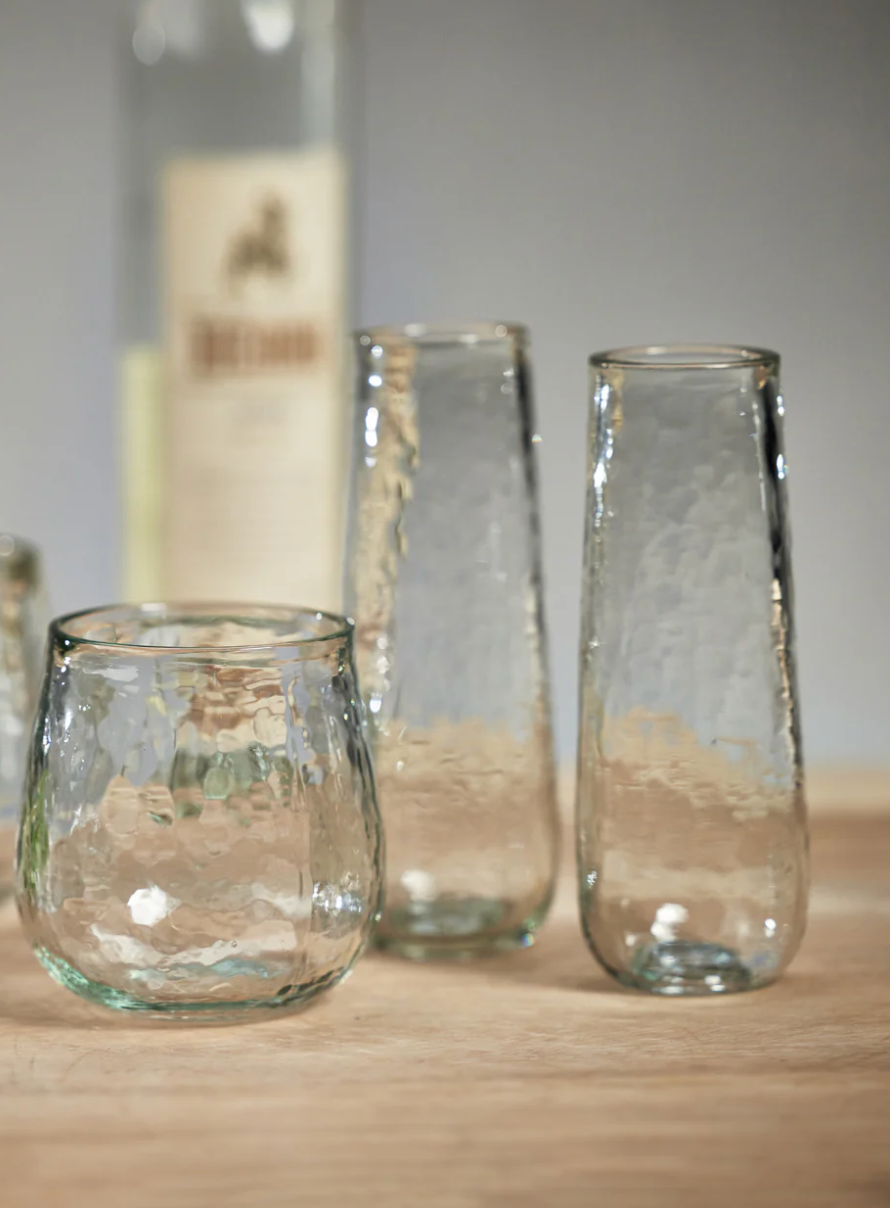 Artisan Hammered Stemless Champagne Flute