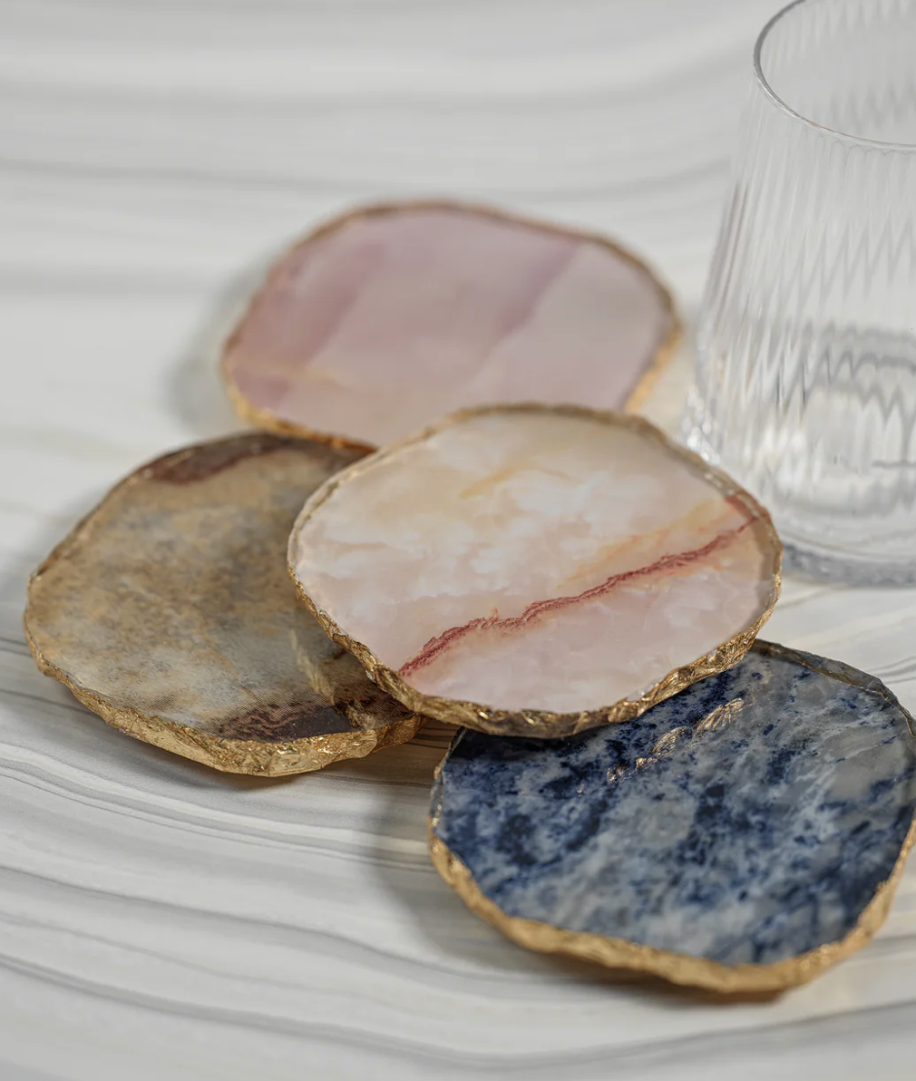 Agate Marble Coaster Brown