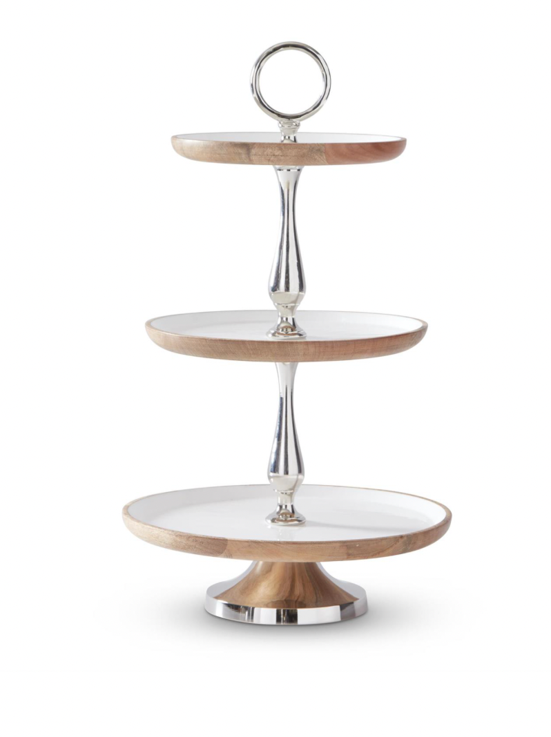 Mango Wood Three Tier Stand