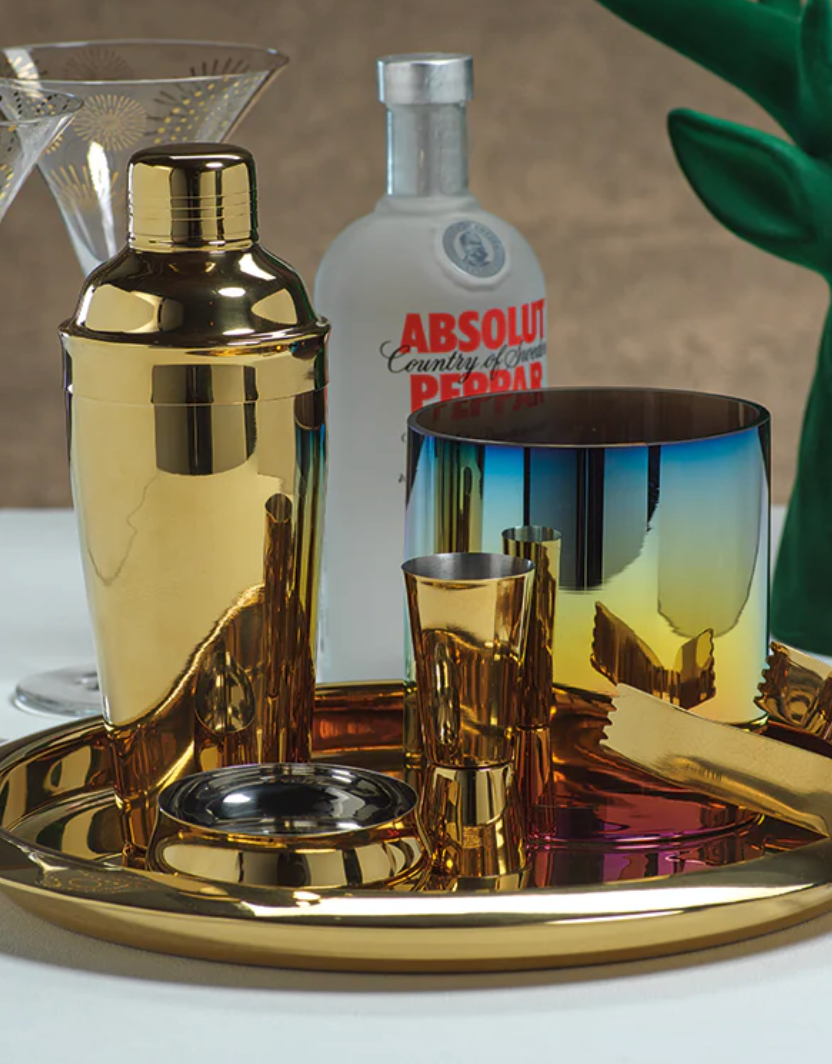 Stainless Steel Gold Cocktail Shaker