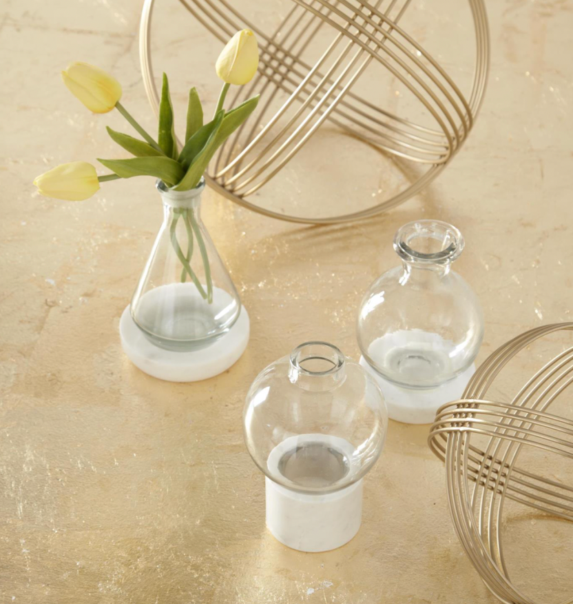 Tall Vase on Marble Base