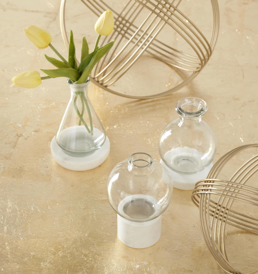Short Vase on Marble Base