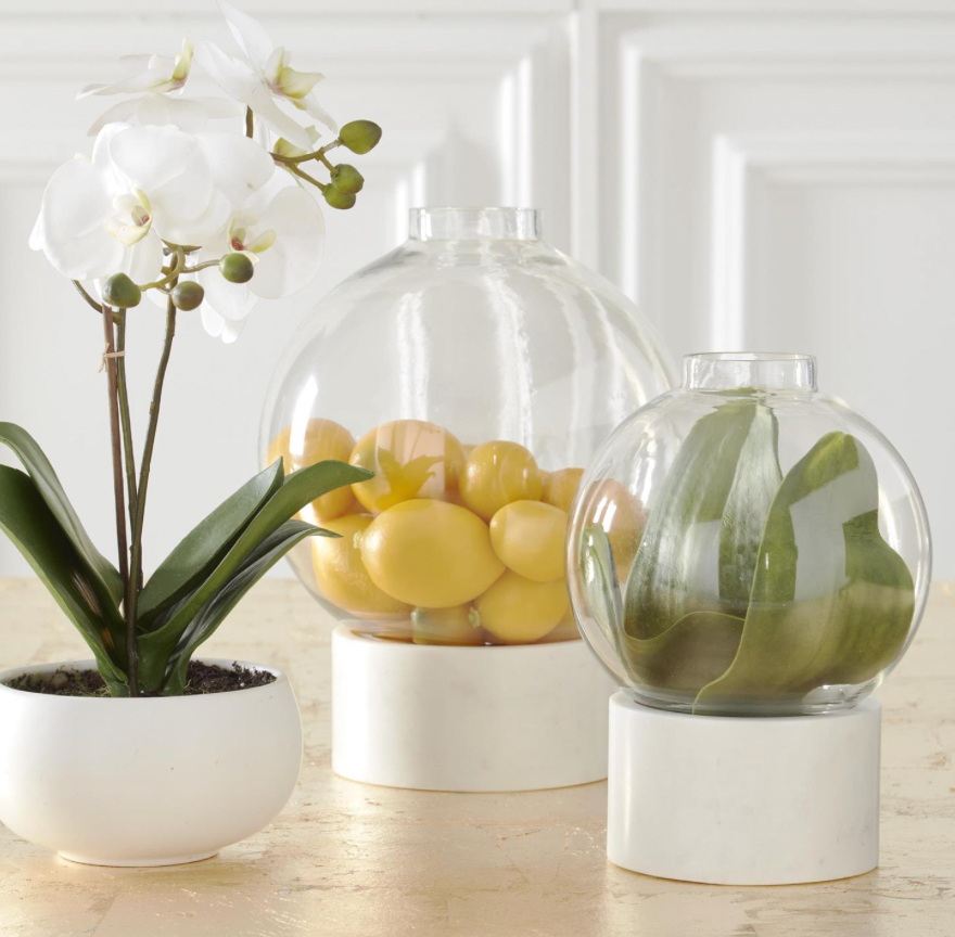 Large Vase on Marble Vase