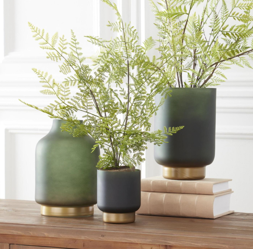 Large Frosted Green Container