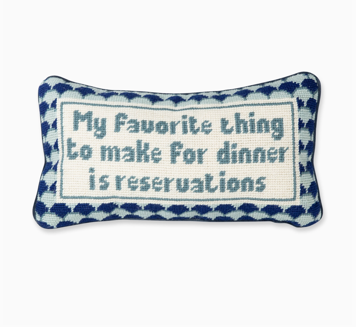 Reservations Needlepoint Pillow