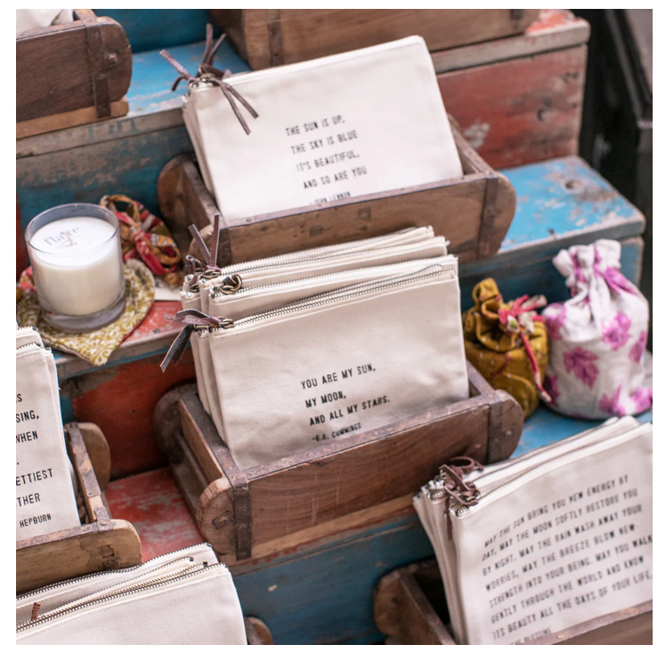Something Wonderful Canvas Zip Bag