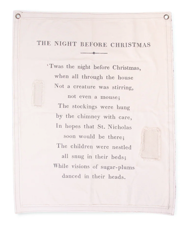 The Night Before Christmas Canvas Wall Hanging