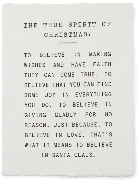 Spirit of Christmas Handmade Paper Print 12" x 16"