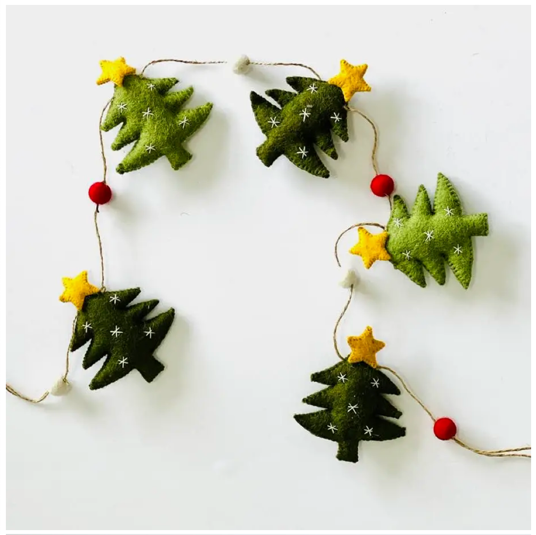 Felt Christmas Tree Garland