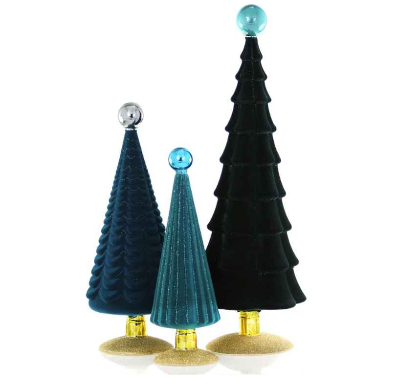 Small Teal Velvet Tree