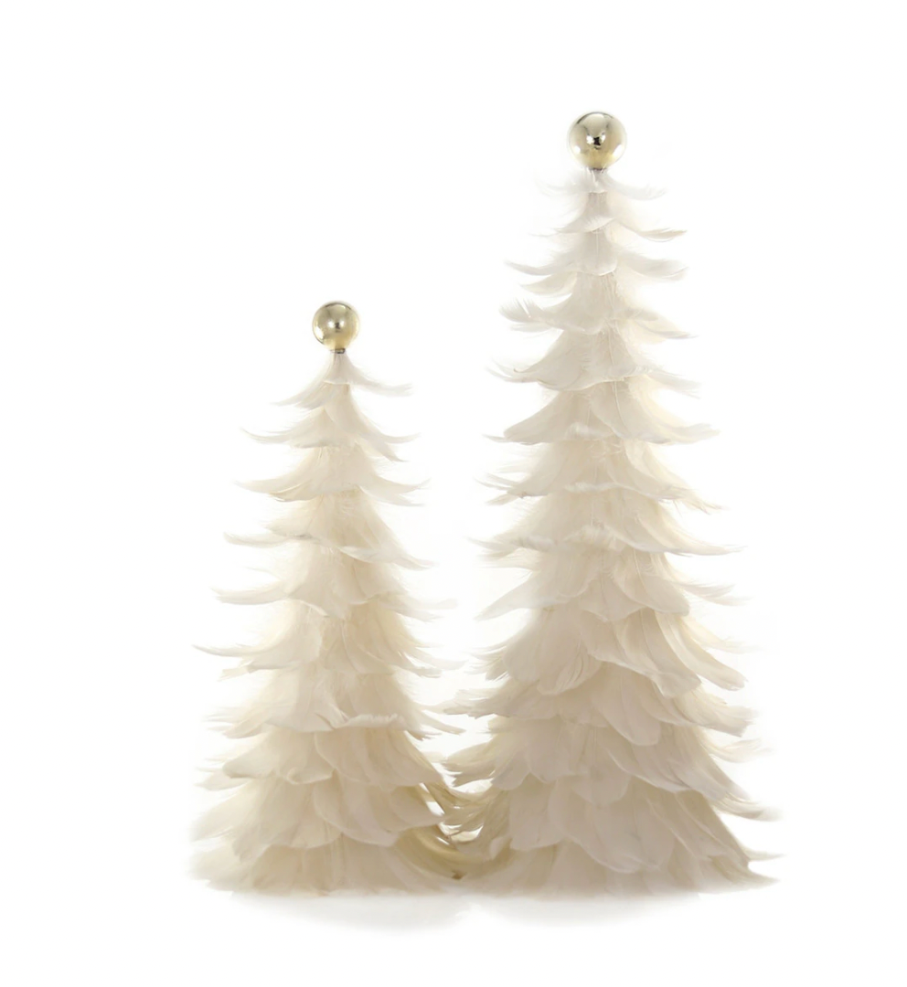 Large Cream Feather Tree