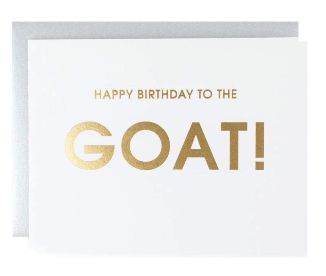Chez Gagné - Happy Birthday to the GOAT - Letterpress Card