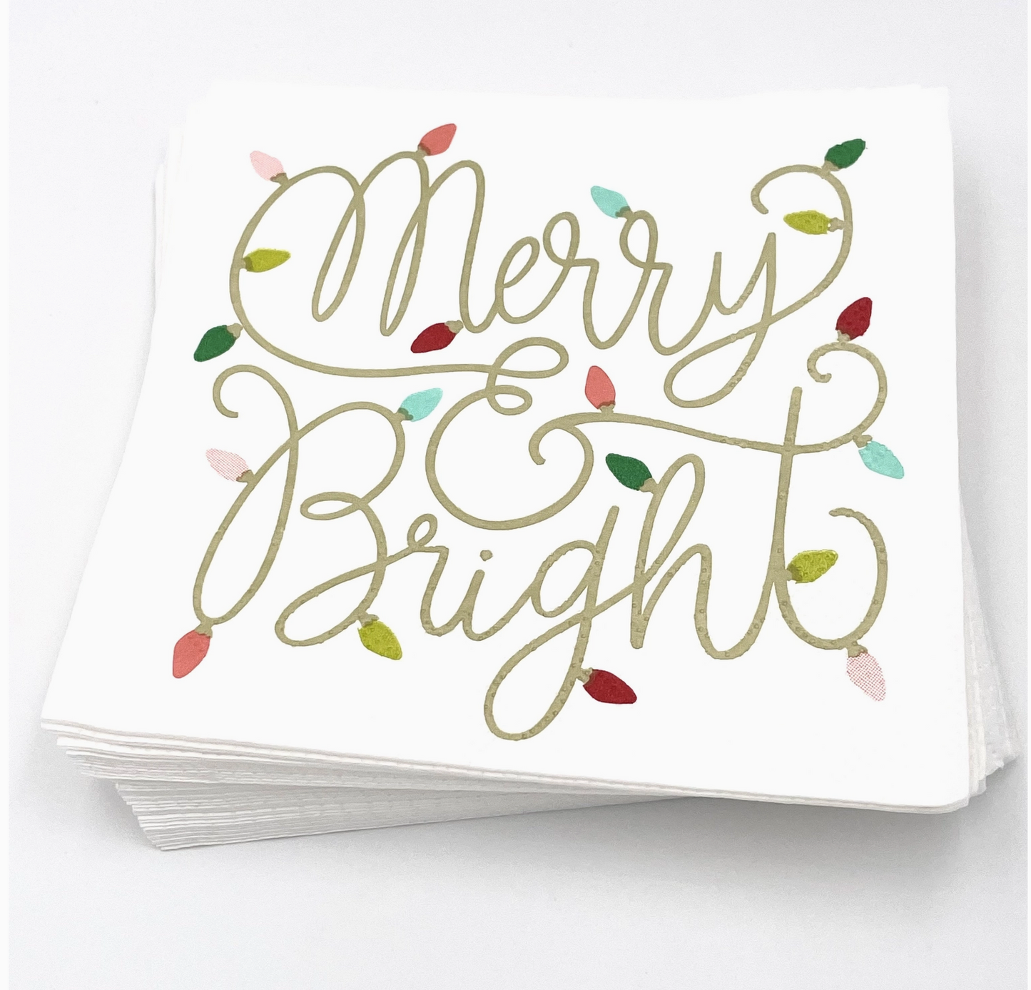 Merry and Bright Cocktail Napkin- 20ct
