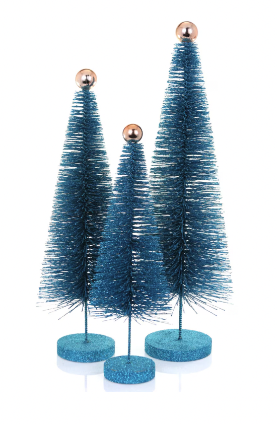 GLITTER TREE- BLUE -SMALL