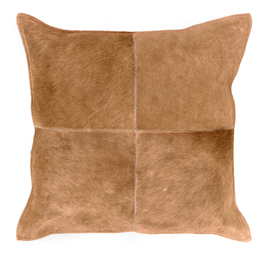 Honey Tan Hide Pillow 20x20