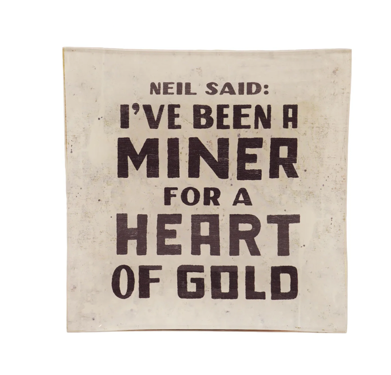 Neil Said Small Square Decoupage Plate
