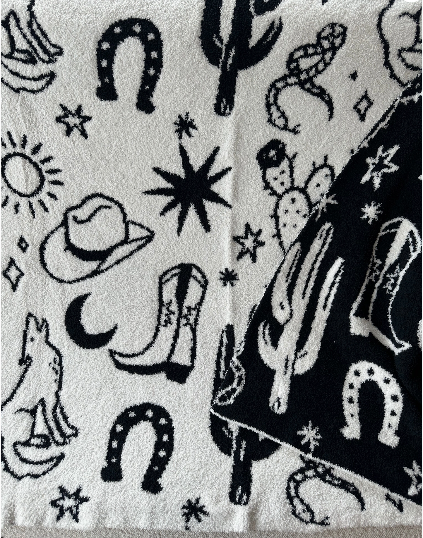 Black/Cream Western Blanket