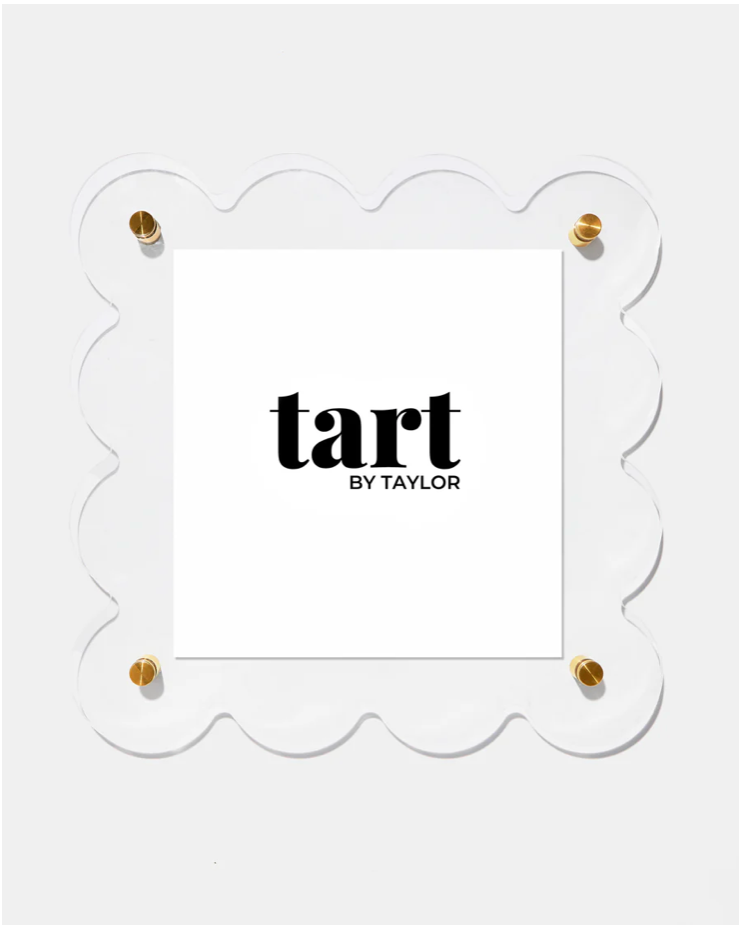 Wavy Scallop Acrylic Floating Frame- Gold