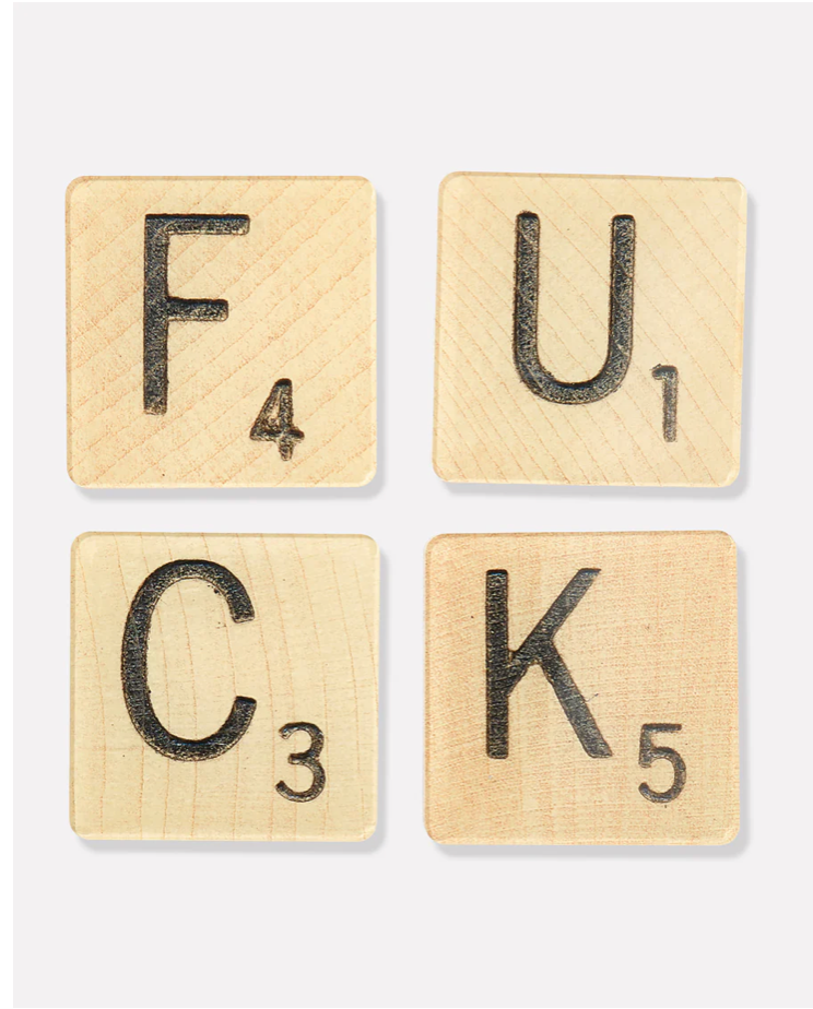 Fuck Scrabble Tiles Coasters