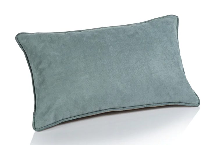12 in.Cote D'Azur Blue Suede Lux Linen