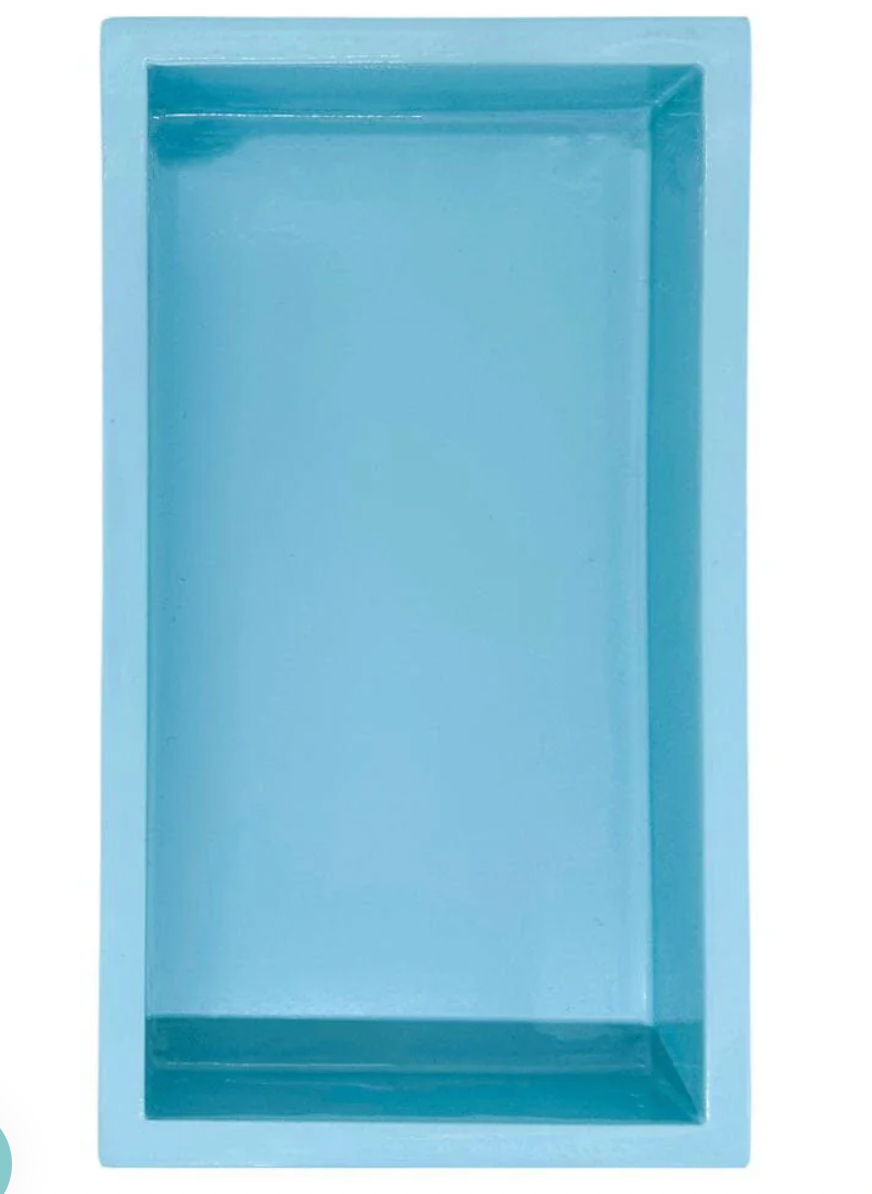 Light Blue Bamboo Guest Towel Holder