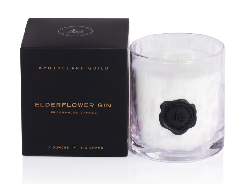 White & Lilac Elderflower Gin Candle