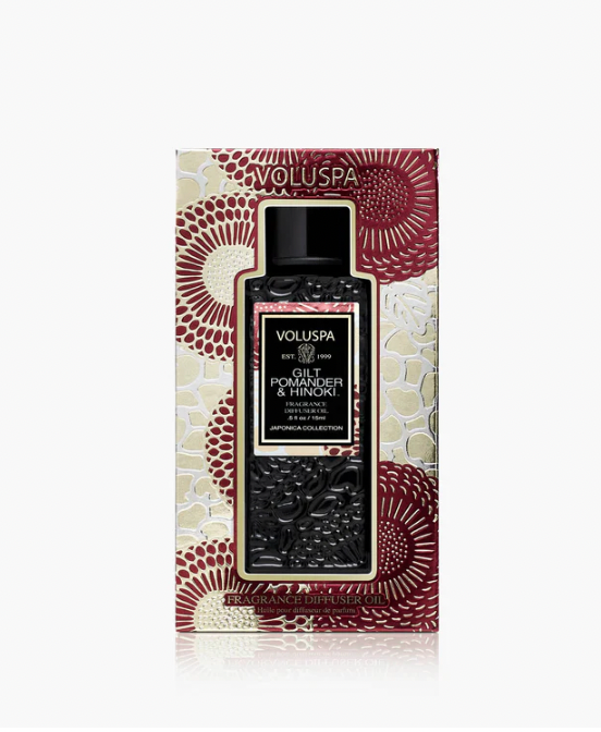 Gilt Pomander & Hinoki Diffuser Oil