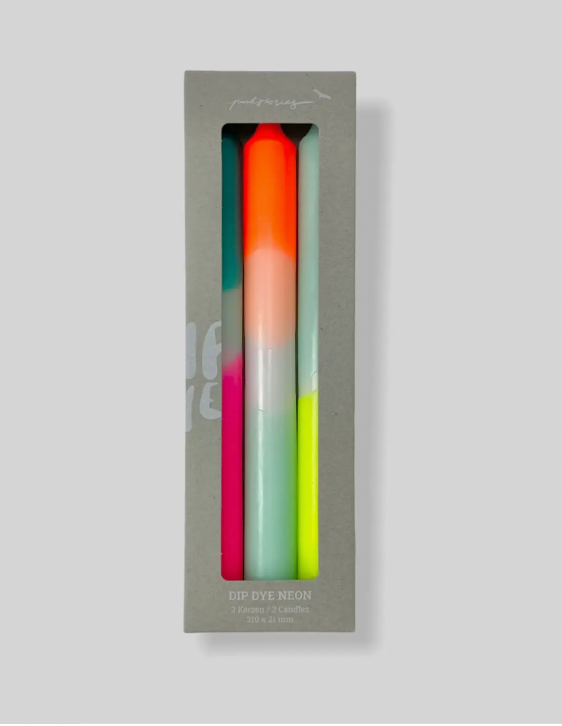 Dip Dye Candle, Rainbow
