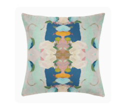 Monets Garden Navy- Decorative Pillow