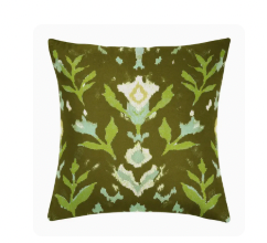Petal Garden Olive Pillow