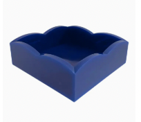Navy Palm Napkin Holder