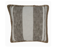 Grey Striped Throw Pillow