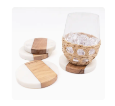 Marble and Wood Coaster