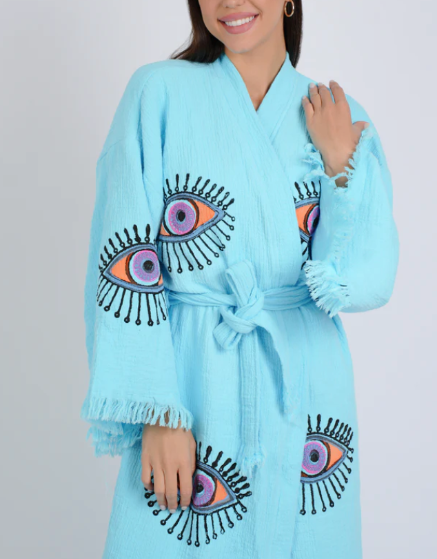 Turquoise Evil Eye Robe