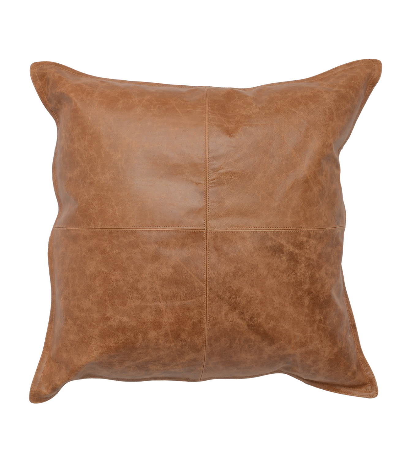 Brown Leather Pillow 22x22