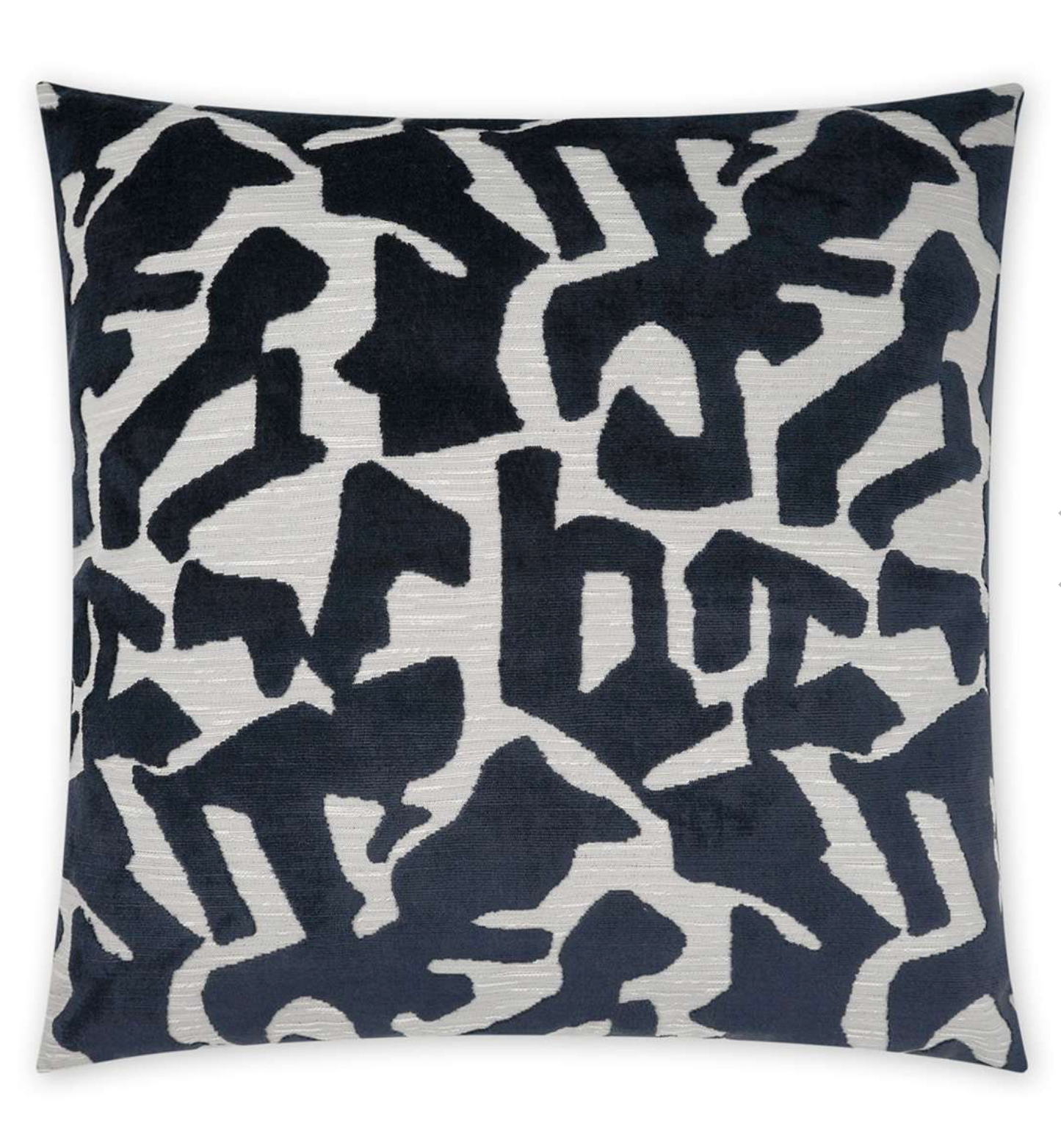 Navy Banksy Pillow 22x22
