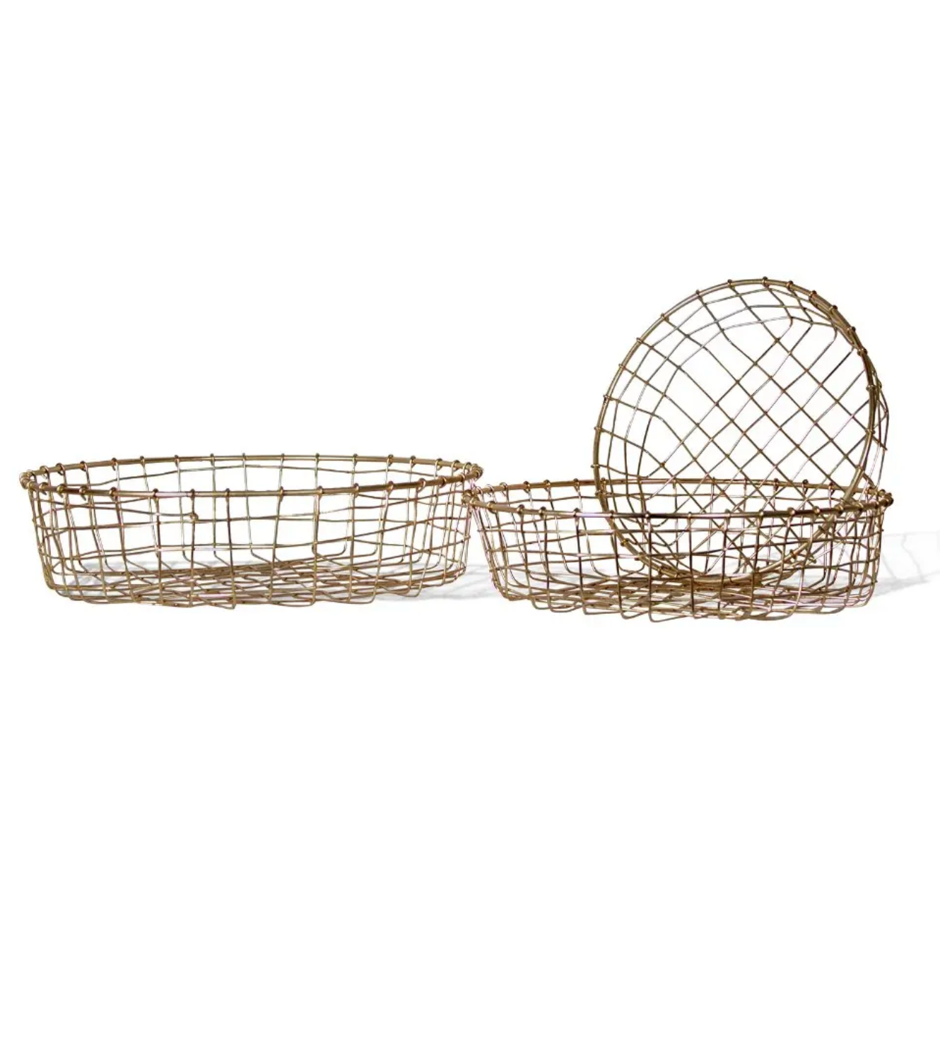 Large Gold Wire Basket