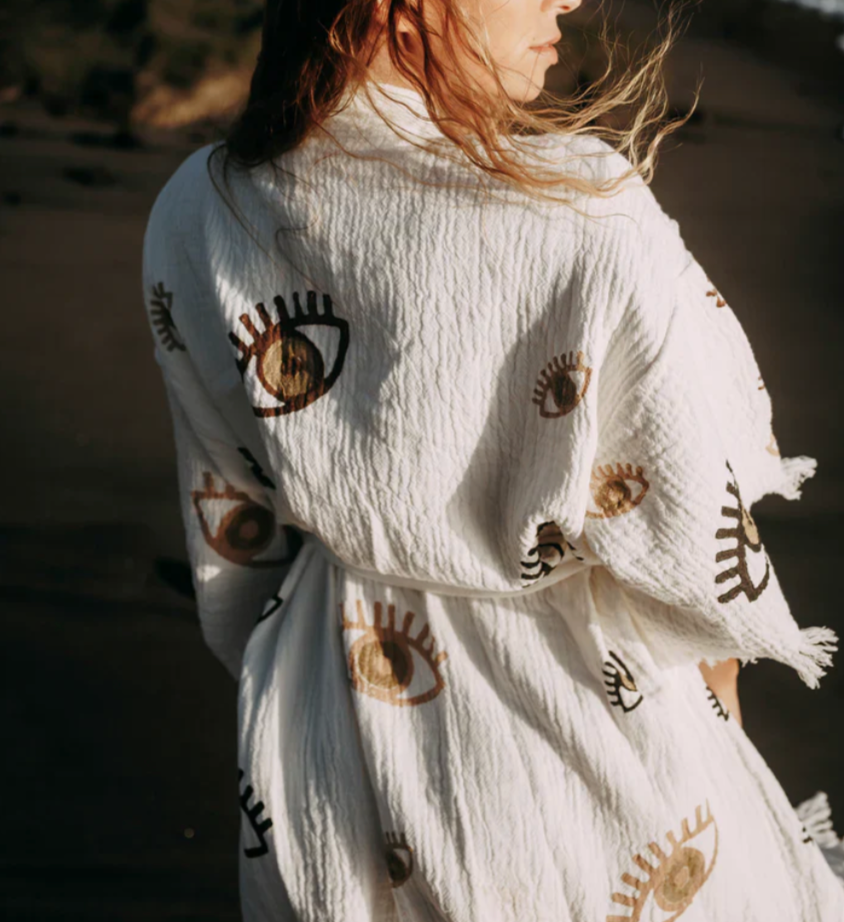 Mini Kimono Robe - Multi Eye