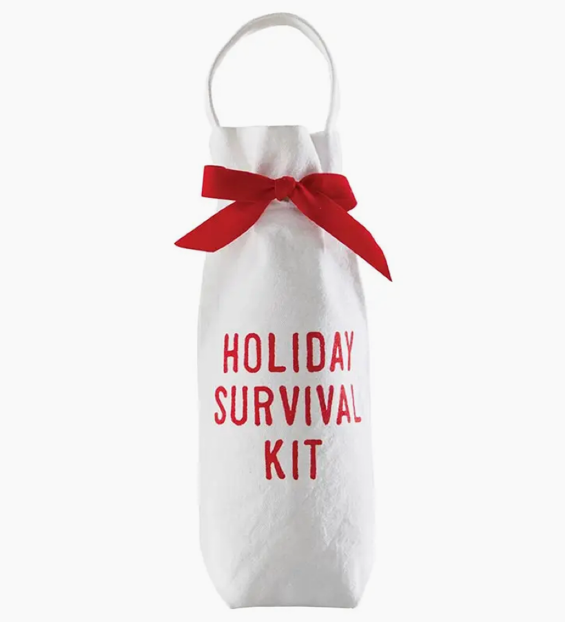 Holiday Survival Kit Wine Bag
